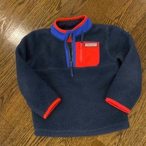 Vineyard vines kids 4T Sherpa half zip